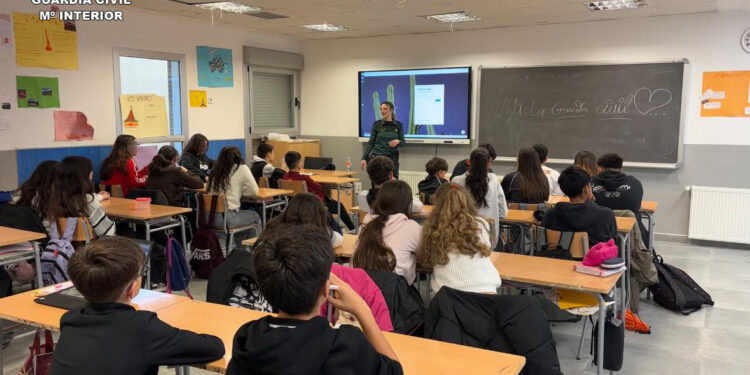 La Guardia Civil de Guadalajara realiza 788 actividades en centros educativos de la provincia