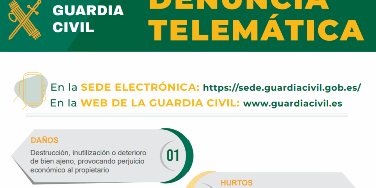 Nuevo servicio denuncia telemática de la Guardia Civil