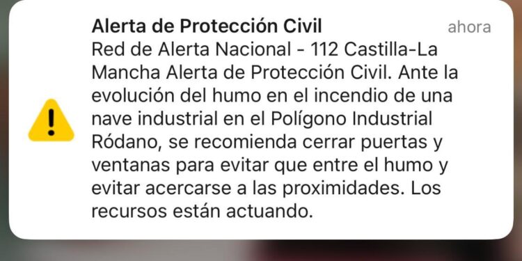 Alarma en Azuqueca por un incendio