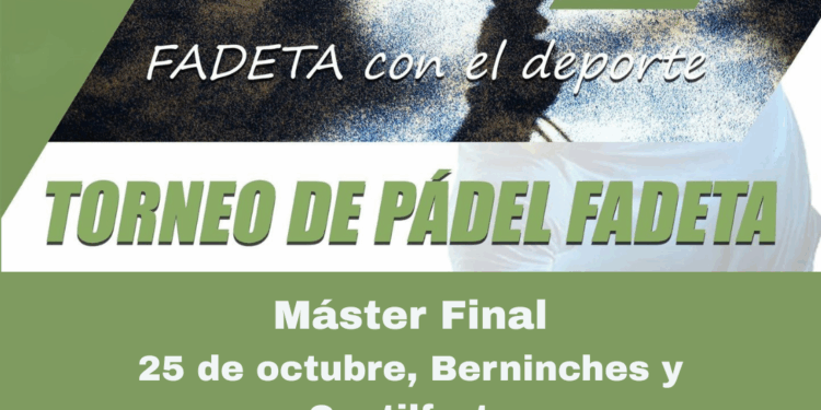 Ya hay fecha para el Máster Final del Torneo de Pádel de FADETA